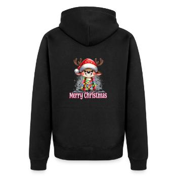 Mignon renne Noël Joyeux Noël - Veste à capuche bio Premium Unisexe - noir - Dos - Nico (187cm)