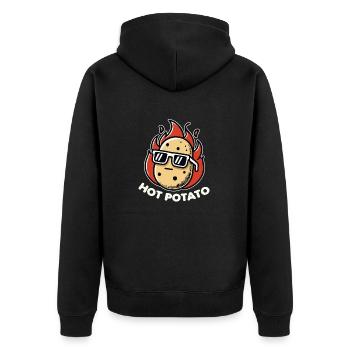 Cool Hot Patate Légumes Régime végétalien - Veste à capuche bio Premium Unisexe - noir - Dos - Nico (187cm)