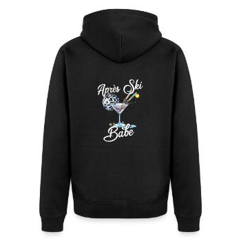 Après-ski Babe Tenue de Ski Femme Celebrate - Veste à capuche bio Premium Unisexe - noir - Dos - Nico (187cm)