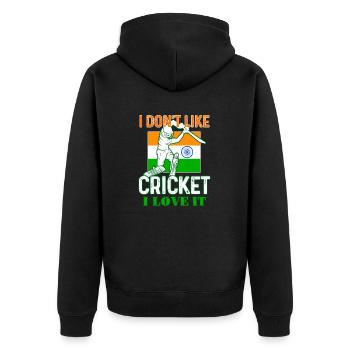 Je n’aime pas le cricket Drôle de fans de cricket indien - Veste à capuche bio Premium Unisexe - noir - Dos - Nico (187cm)