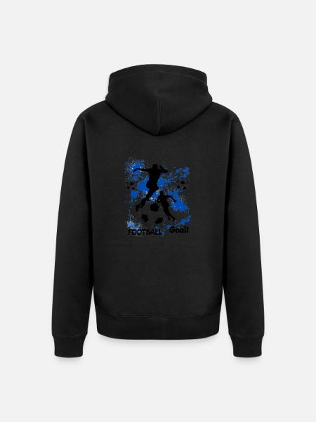 Football - Unisex Premium Organic Zip Hoodie - black