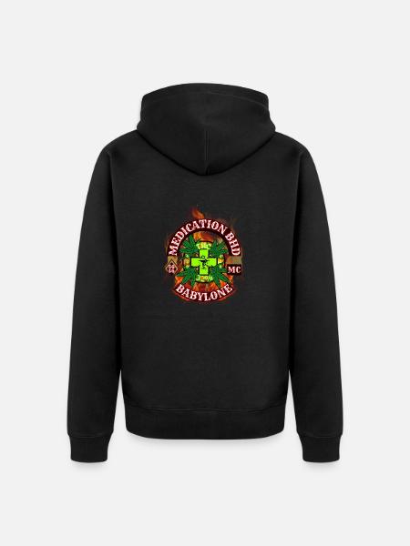 MEDICATION BROTHERHOOD - Unisex Premium Organic Zip Hoodie - black