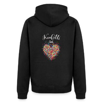 Confetti in the Heart - Carnival Carnival - Unisex Premium Organic Zip Hoodie - black - Back - Nico (187cm)