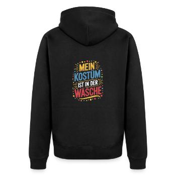 Carnaval Carnaval Mon costume est dans la blanchisserie - Veste à capuche bio Premium Unisexe - noir - Dos - Nico (187cm)