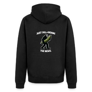 Juste de l’aneth. Cornichon Bigfoot Sasquat - Veste à capuche bio Premium Unisexe - noir - Dos - Nico (187cm)