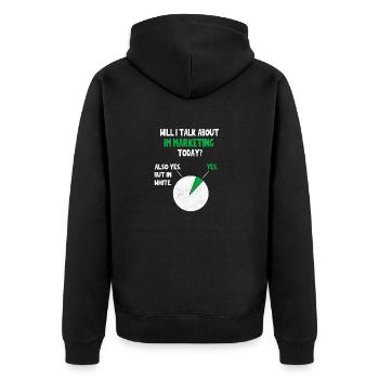 Internet Affiliate Marketing talk about Funny Quot - Unisex Premium Organic Zip Hoodie - black - Back - Nico (187cm)