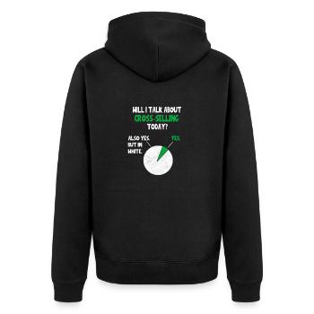 Cross-selling Internet Marketing Will I talk about - Unisex Premium Organic Zip Hoodie - black - Back - Nico (187cm)