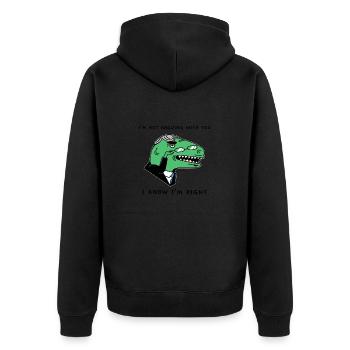 I'm not arguing with you, I know I'm right - Unisex Premium Organic Zip Hoodie - black - Back - Nico (187cm)