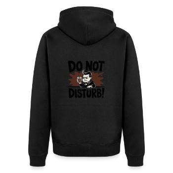 GRUMPY BARTENDERS - Unisex Premium Organic Zip Hoodie - black - Back - Nico (187cm)