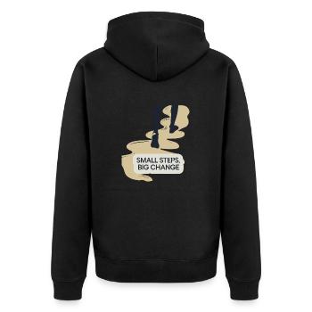 PIEDS - Veste à capuche bio Premium Unisexe - noir - Dos - Nico (187cm)