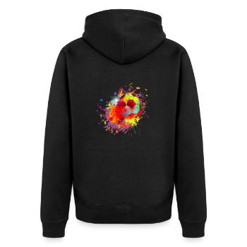Maillot De Foot Football Ballon Foot Rétro Coloré - Veste à capuche bio Premium Unisexe - noir - Dos - Nico (187cm)
