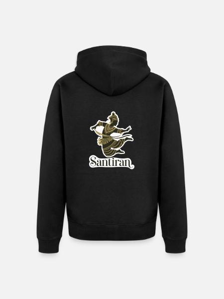 SANTIRAN - Unisex Premium Organic Zip Hoodie - black