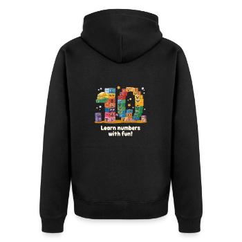 NOMBRE JOUR - Veste à capuche bio Premium Unisexe - noir - Dos - Nico (187cm)