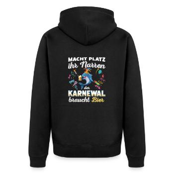 Confetti Carnival Carnival Fun Design - Unisex Premium Organic Zip Hoodie - black - Back - Nico (187cm)