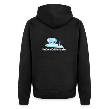 Restez au frais comme un ours polaire - Veste à capuche bio Premium Unisexe - noir - Dos - Nico (187cm)