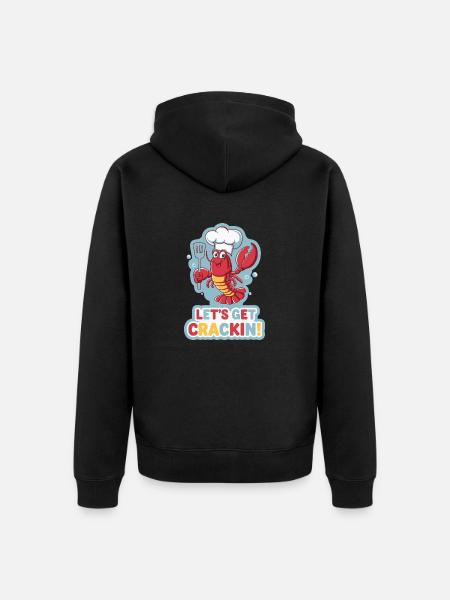 LET'S GET CRACKIN - Unisex Premium Organic Zip Hoodie - black