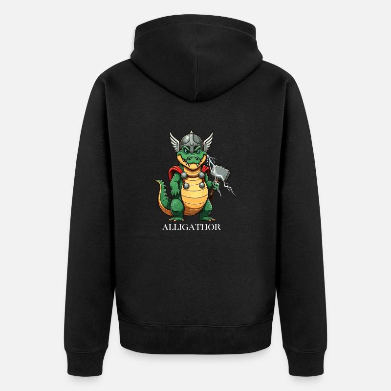 Alligathor - Veste à capuche bio Premium Unisexe - noir