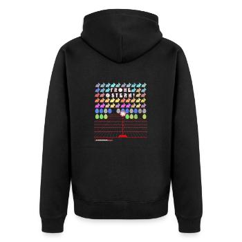 Frohe Ostern Gamer Gaming Design im Retro Look - Unisex Premium Bio Zip Hoodie - Schwarz - Hinten - Nico (187cm)