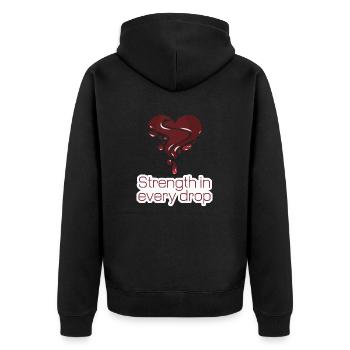 LA FORCE DANS CHAQUE GOUTTE DE SANG - Veste à capuche bio Premium Unisexe - noir - Dos - Nico (187cm)