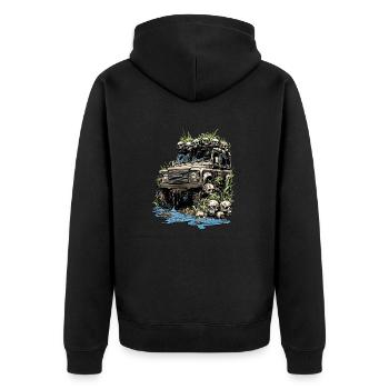 Offroad Off Road Off-Road Defender Skull - Veste à capuche bio Premium Unisexe - noir - Dos - Nico (187cm)