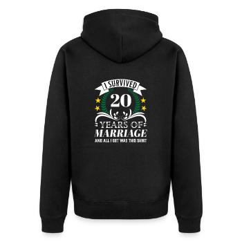 ans de mariage Plan d’art 1 Exemplaire 4 - Veste à capuche bio Premium Unisexe - noir - Dos - Nico (187cm)