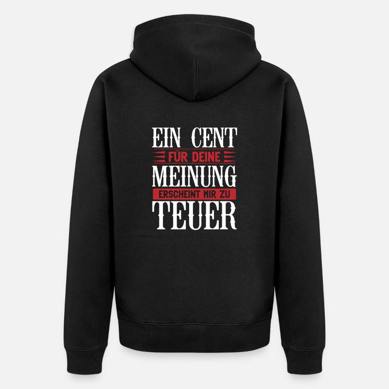 cent1 Plan de travail 1 - Veste à capuche bio Premium Unisexe - noir