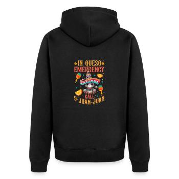 in queso emergency Design for a paramedic - Unisex Premium Organic Zip Hoodie - black - Back - Nico (187cm)