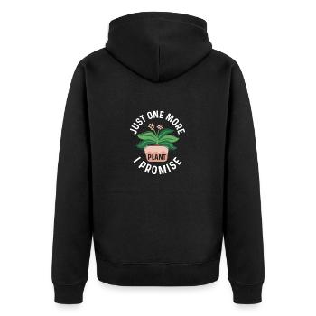 Just One More Plant I Promise Botanical Gardening - Unisex Premium Organic Zip Hoodie - black - Back - Nico (187cm)