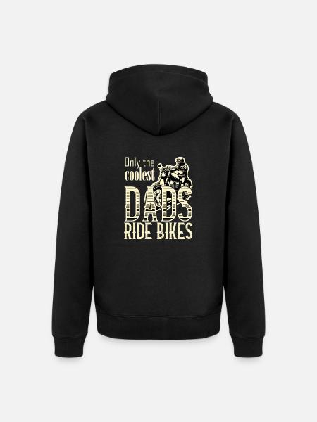 Coolest Dad's Ride Bikes - Unisex Premium Organic Zip Hoodie - black