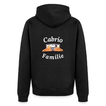 Cabrio Familie Cabriolet Spaß Eltern Kinder - Unisex Premium Bio Zip Hoodie - Schwarz - Hinten - Nico (187cm)