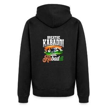 Kabaddi Inde Lutte - Veste à capuche bio Premium Unisexe - noir - Dos - Nico (187cm)