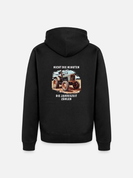TRAKTOR NICHT DIE MINUTEN - Unisex Premium Bio Zip Hoodie - Schwarz