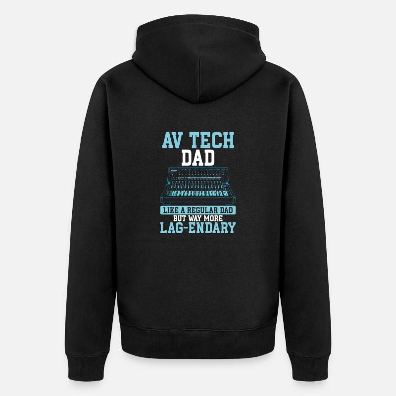 AV-Technik AV-Techniker Audiovisueller Techniker - Unisex Premium Bio Zip Hoodie - Schwarz
