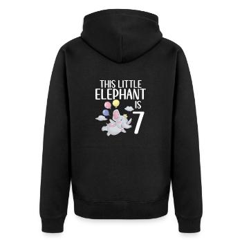 Cadeaux d’amoureux des éléphants - Veste à capuche bio Premium Unisexe - noir - Dos - Nico (187cm)
