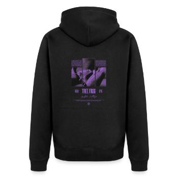 Rotäugiger Laubfrosch Regenwald Amphibie - Unisex Premium Bio Zip Hoodie - Schwarz - Hinten - Nico (187cm)