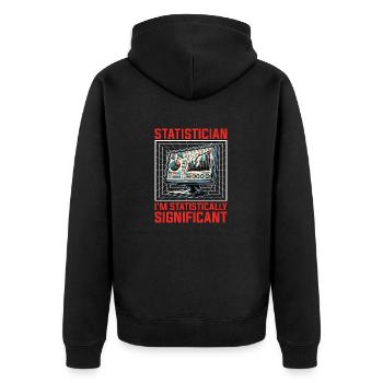 Statistician I'm Statistically Mathematicians - Unisex Premium Organic Zip Hoodie - black - Back - Nico (187cm)