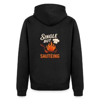 Bachelor, Der Gut Zu Hause Kocht, Solo Cook - Unisex Premium Bio Zip Hoodie - Schwarz - Hinten - Nico (187cm)