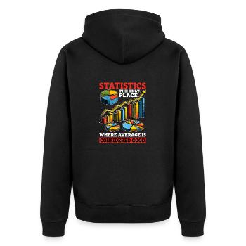 Statistiques Le seul endroit Comptable Statisticien - Veste à capuche bio Premium Unisexe - noir - Dos - Nico (187cm)