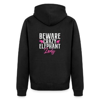 Cadeaux d’amoureux des éléphants - Veste à capuche bio Premium Unisexe - noir - Dos - Nico (187cm)