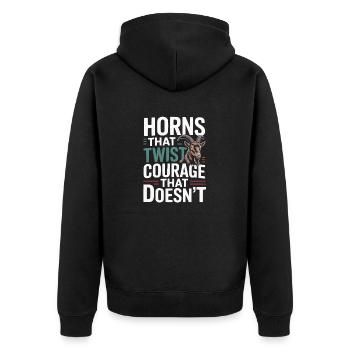 Markhor Lover Faune Animale Chèvre Sauvage Pakistan - Veste à capuche bio Premium Unisexe - noir - Dos - Nico (187cm)