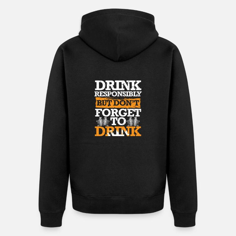 Bartender Bartender Bartending - Unisex Premium Organic Zip Hoodie - black