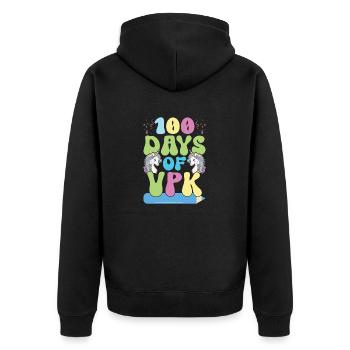 100 jours Vpk - Veste à capuche bio Premium Unisexe - noir - Dos - Nico (187cm)