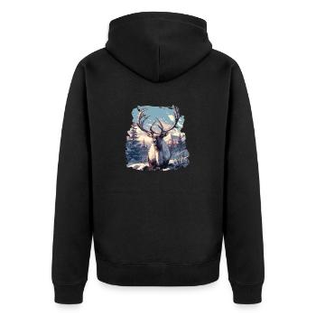 Renne Renne - Veste à capuche bio Premium Unisexe - noir - Dos - Nico (187cm)