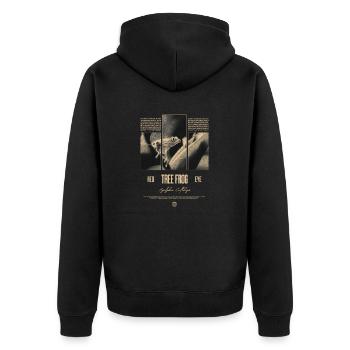 Rotäugiger Laubfrosch Regenwald Amphibie - Unisex Premium Bio Zip Hoodie - Schwarz - Hinten - Nico (187cm)