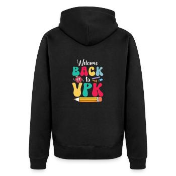 Bienvenue chez vpk - Veste à capuche bio Premium Unisexe - noir - Dos - Nico (187cm)