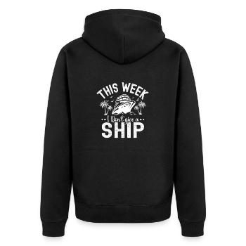 Cette semaine, je ne donne pas de croisière en bateau - Veste à capuche bio Premium Unisexe - noir - Dos - Nico (187cm)