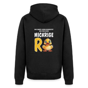 CETTE MAIGRE RENTE - Veste à capuche bio Premium Unisexe - noir - Dos - Nico (187cm)