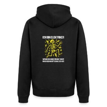 Je suis électricien - Veste à capuche bio Premium Unisexe - noir - Dos - Nico (187cm)