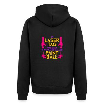 Si le laser tag était facile - Veste à capuche bio Premium Unisexe - noir - Dos - Nico (187cm)