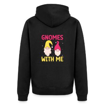 Nain de jardin costume Gnomes avec moi Gnome - Veste à capuche bio Premium Unisexe - noir - Dos - Nico (187cm)